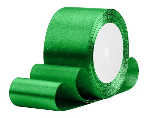 Grün Satinband 50mm x 22 Meters Stoffbänder für Geschenkverpackungen, Blumensträuße, Kunsthandwerk und Hochzeitsdekoration Grün Satinband 50mm x 22 Meters Stoffbänder für Geschenkverpackungen, Blumensträuße, Kunsthandwerk und Hochzeitsdekoration von RIBONIES