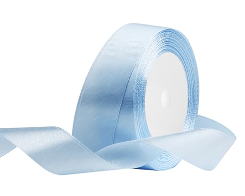 Hellblau Satinband 25mm x 22 Meters Stoffbänder für Geschenkverpackungen, Blumensträuße, Kunsthandwerk und Hochzeitsdekoration Hellblau Satinband 25mm x 22 Meters Stoffbänder für Geschenkverpackungen, Blumensträuße, Kunsthandwerk und Hochzeitsdekoration von RIBONIES