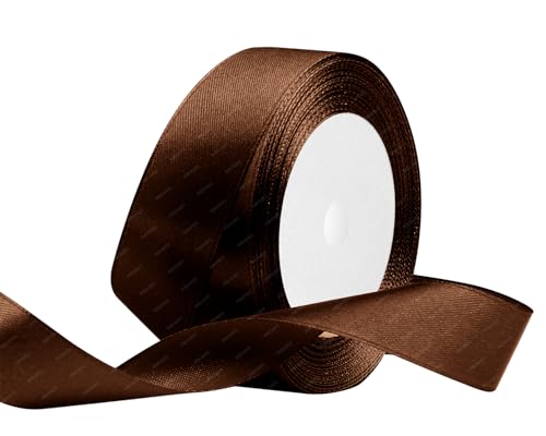 Kaffee Satinband 25mm x 22 Meters Stoffbänder für Geschenkverpackungen, Blumensträuße, Kunsthandwerk und Hochzeitsdekoration Kaffee Satinband 25mm x 22 Meters Stoffbänder für Geschenkverpackungen, Blumensträuße, Kunsthandwerk und Hochzeitsdekoration von RIBONIES