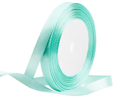 Mintgrün Satinband 10mm x 22 Meters Stoffbänder für Geschenkverpackungen, Blumensträuße, Kunsthandwerk und Hochzeitsdekoration Mintgrün Satinband 10mm x 22 Meters Stoffbänder für Geschenkverpackungen, Blumensträuße, Kunsthandwerk und Hochzeitsdekoration von RIBONIES