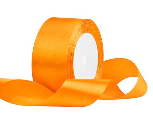 Orange Satinband 40mm x 22 Meters Stoffbänder für Geschenkverpackungen, Blumensträuße, Kunsthandwerk und Hochzeitsdekoration von RIBONIES