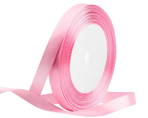 Rosa Satinband 10mm x 22 Meters Stoffbänder für Geschenkverpackungen, Blumensträuße, Kunsthandwerk und Hochzeitsdekoration Rosa Satinband 10mm x 22 Meters Stoffbänder für Geschenkverpackungen, Blumensträuße, Kunsthandwerk und Hochzeitsdekoration von RIBONIES