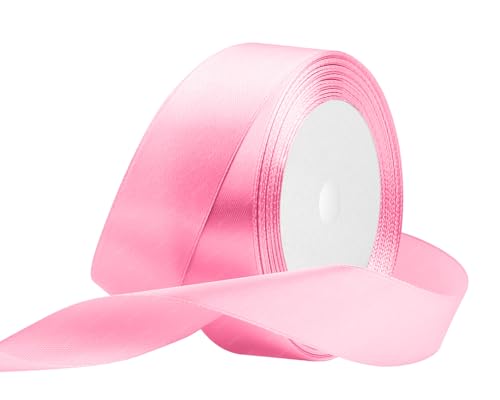 Rosa Satinband 25mm x 22 Meters Stoffbänder für Geschenkverpackungen, Blumensträuße, Kunsthandwerk und Hochzeitsdekoration Rosa Satinband 25mm x 22 Meters Stoffbänder für Geschenkverpackungen, Blumensträuße, Kunsthandwerk und Hochzeitsdekoration von RIBONIES
