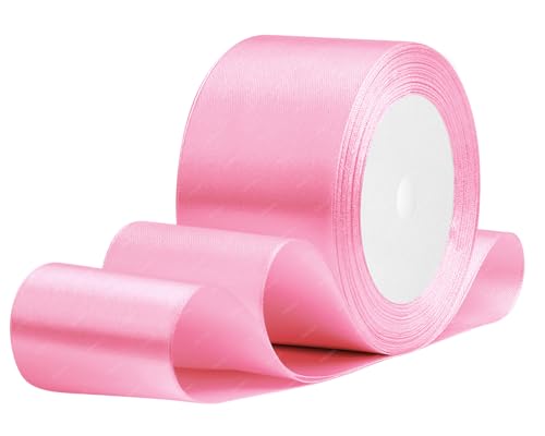 Rosa Satinband 50mm x 22 Meters Stoffbänder für Geschenkverpackungen, Blumensträuße, Kunsthandwerk und Hochzeitsdekoration Rosa Satinband 50mm x 22 Meters Stoffbänder für Geschenkverpackungen, Blumensträuße, Kunsthandwerk und Hochzeitsdekoration von RIBONIES