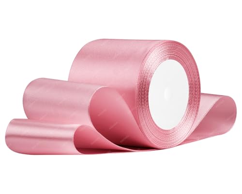 Roségold Satinband 75mm x 22 Meters Stoffbänder für Geschenkverpackungen, Blumensträuße, Kunsthandwerk und Hochzeitsdekoration Roségold Satinband 75mm x 22 Meters Stoffbänder für Geschenkverpackungen, Blumensträuße, Kunsthandwerk und Hochzeitsdekoration von RIBONIES