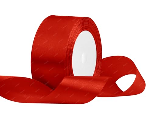 Rot Satinband 40mm x 22 Meters Stoffbänder für Geschenkverpackungen, Blumensträuße, Kunsthandwerk und Hochzeitsdekoration Rot Satinband 40mm x 22 Meters Stoffbänder für Geschenkverpackungen, Blumensträuße, Kunsthandwerk und Hochzeitsdekoration von RIBONIES
