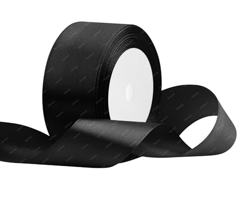 Schwarz Satinband 40mm x 22 Meters Stoffbänder für Geschenkverpackungen, Blumensträuße, Kunsthandwerk und Hochzeitsdekoration Schwarz Satinband 40mm x 22 Meters Stoffbänder für Geschenkverpackungen, Blumensträuße, Kunsthandwerk und Hochzeitsdekoration von RIBONIES