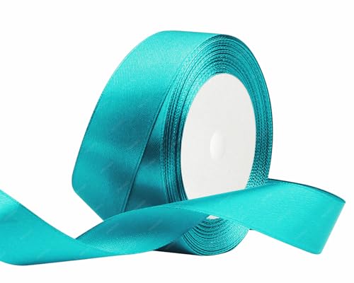 Türkis Satinband 25mm x 22 Meters Stoffbänder für Geschenkverpackungen, Blumensträuße, Kunsthandwerk und Hochzeitsdekoration Türkis Satinband 25mm x 22 Meters Stoffbänder für Geschenkverpackungen, Blumensträuße, Kunsthandwerk und Hochzeitsdekoration von RIBONIES