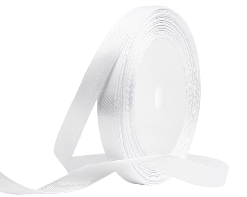 Weiss Satinband 10mm x 22 Meters Stoffbänder für Geschenkverpackungen, Blumensträuße, Kunsthandwerk und Hochzeitsdekoration Weiss Satinband 10mm x 22 Meters Stoffbänder für Geschenkverpackungen, Blumensträuße, Kunsthandwerk und Hochzeitsdekoration von RIBONIES