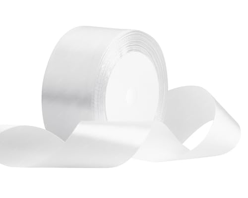 Weiss Satinband 40mm x 22 Meters Stoffbänder für Geschenkverpackungen, Blumensträuße, Kunsthandwerk und Hochzeitsdekoration Weiss Satinband 40mm x 22 Meters Stoffbänder für Geschenkverpackungen, Blumensträuße, Kunsthandwerk und Hochzeitsdekoration von RIBONIES