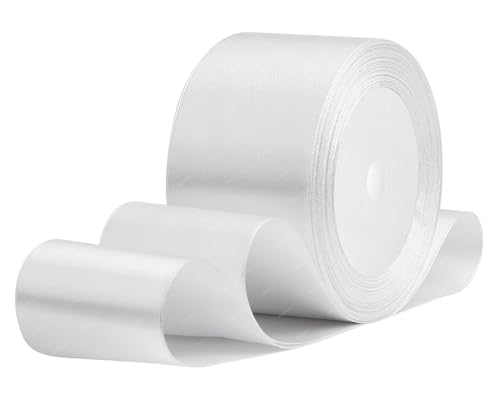 Weiss Satinband 50mm x 22 Meters Stoffbänder für Geschenkverpackungen, Blumensträuße, Kunsthandwerk und Hochzeitsdekoration Weiss Satinband 50mm x 22 Meters Stoffbänder für Geschenkverpackungen, Blumensträuße, Kunsthandwerk und Hochzeitsdekoration von RIBONIES
