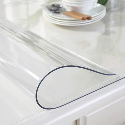 PVC Tischfolie Tischschutz Glasklar Transparent Tischdecke Tischschutz 70cm Breit Länge wählbar (70x120cm + Toleranz) von RICELLO Home
