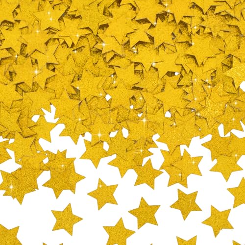 RICHHHA 300 Stück glitzernde goldene Stern-Konfetti, glänzendes Papier-Tischkonfetti für Geburtstag, Halloween, Junggesellinnenabschied, Hochzeit, Babyparty, Abschlussfeier, Party-Dekorationen RICHHHA 300 Stück glitzernde goldene Stern-Konfetti, glänzendes Papier-Tischkonfetti für Geburtstag, Halloween, Junggesellinnenabschied, Hochzeit, Babyparty, Abschlussfeier, Party-Dekorationen von RICHHHA