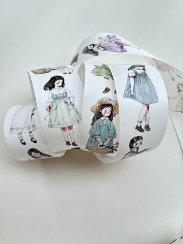 RICHTAPES Kaixiaoxun Vol6-2 Little Girl,Washi Tape Stickers,1.77 IN x 10.94 YD,Original Design,for Scrapbook Supplies,Scrapbook Tape Stickers,Junk Journal Supplies,Bullet Journal Supplies von RICHTAPES