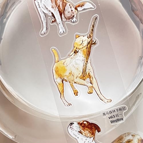 RICHTAPES Seahorse Forest Vol5 A28 Wang~,Cute Dog/Puppy Theme,Pre-Cut Clear PET Tape Stickers,Original Design,for Scrapbook Supplies,Scrapbook Tape Stickers,Junk Journal Supplies RICHTAPES Seahorse Forest Vol5 A28 Wang~,Cute Dog/Puppy Theme,Pre-Cut Clear PET Tape Stickers,Original Design,for Scrapbook Supplies,Scrapbook Tape Stickers,Junk Journal Supplies von RICHTAPES