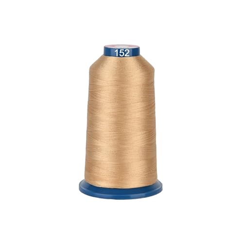 RICHWORD Polyester-Stickgarn, 4000 m (4374Y), 40 WT Garn für kommerzielle Multi-Nadeln und Einzelnadel-Stickmaschinen, Braun 0152 von RICHWORD