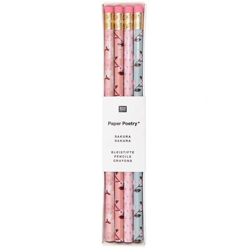 Bleistift-Set Sakura Sakura 4Er von RICO DESIGN