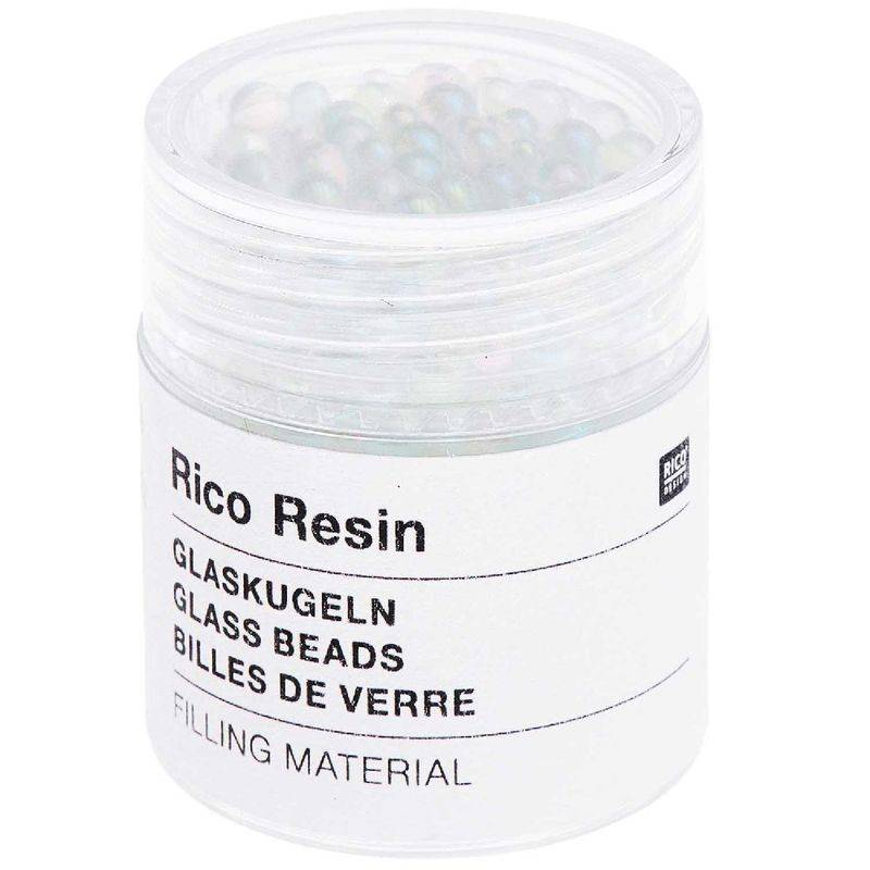 Füllmaterial Glaskugeln, Weiß Irisierend, 12,4G von RICO-Design tap