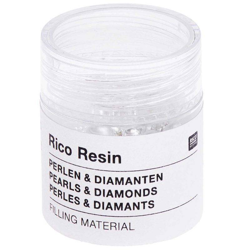 Füllmaterial Perlen, Diamanten Und Kügelchen Mix, Silber, 13,5G von RICO-Design tap