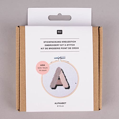 Stickpackung Kreuzstich Mini Kit Alphabet von Rico Design
