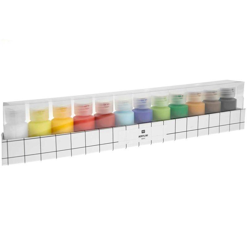 Acryl-Farben Acrylini (12X22ml) In Basic Colours von RICO Design