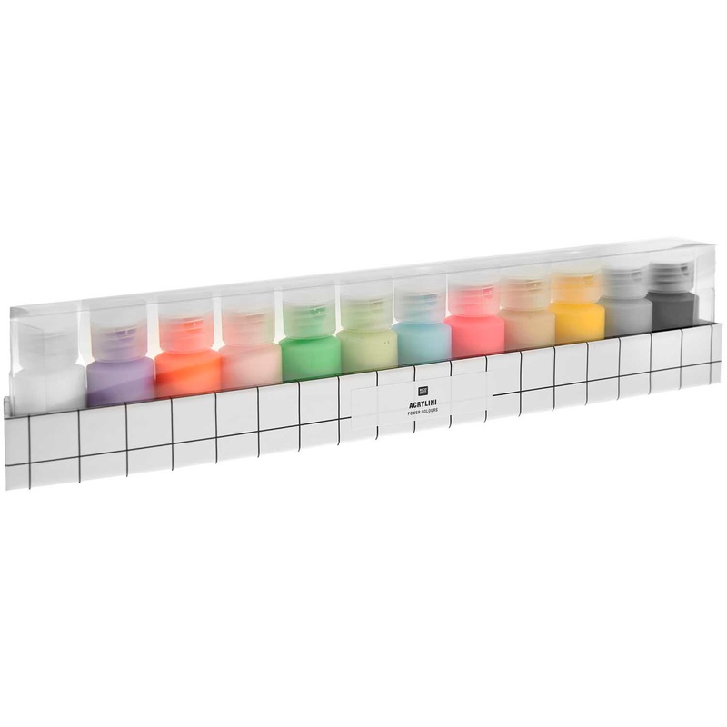 Acryl-Farben Acrylini (12X22ml) In Power Colours von RICO Design