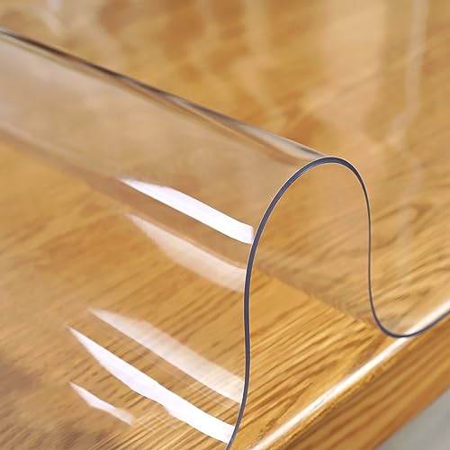 RICOLUS Tischfolie transparent 2 mm- Pflegeleicht und Abwischbar,Schutztischdecke,PVC Folie für Tisch,Hochglanz Tischschutz für Ihren Tisch (75x75cm,Transparent 2MM) von RICOLUS