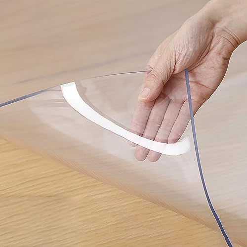 RICOLUS Transparent Tablecloth PVC Waterproof Washable Crystal Clear Film Outdoor Table Protector Greaseproof Tablecloth for Dining Tables, Coffee Tables (45x105cm,Transparent 1.5MM) von RICOLUS