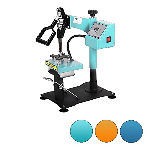 RICOO Transferpresse Mützenpresse Cappresse Schwenkbar C505-TB Thermopresse Transferdruck Sublimationspresse für Flexfolie und Flockfolie/Türkis Blau von RICOO
