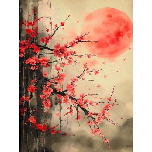 RICUVED 5D Diamond Painting Blume Diamant Painting Bilder Diamond Art Erwachsene Full DIY Landschaft Diamant Kunst Malerei Stickerei Set Kreuzstich 30x40cm von RICUVED