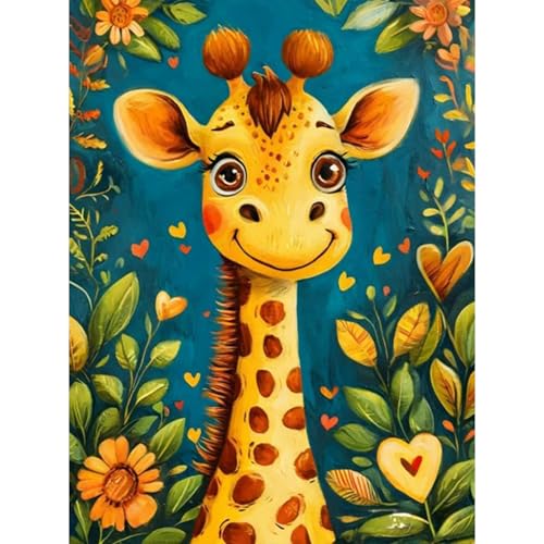 RICUVED 5D Diamond Painting Giraffe Diamant Painting Bilder Diamond Art Erwachsene Tiere Full DIY Diamant Kunst Malerei Stickerei Set Kreuzstich 30x40cm von RICUVED