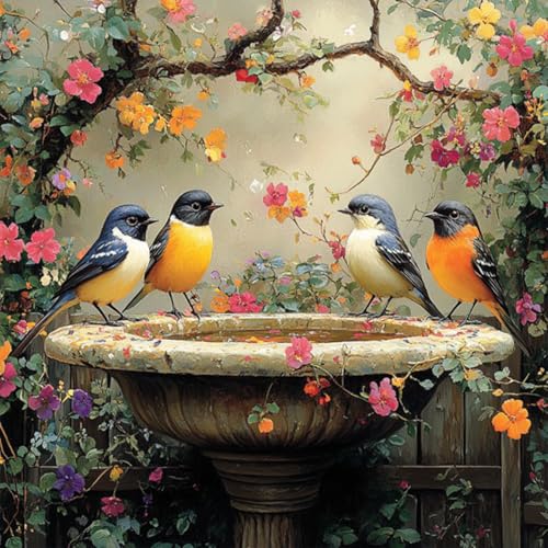 RICUVED 5D Diamond Painting Vögel Diamant Painting Bilder Diamond Art Erwachsene Garten Full DIY Diamant Kunst Malerei Stickerei Set Kreuzstich 30x30cm RICUVED 5D Diamond Painting Vögel Diamant Painting Bilder Diamond Art Erwachsene Garten Full DIY Diamant Kunst Malerei Stickerei Set Kreuzstich 30x30cm von RICUVED