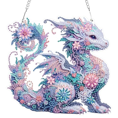 RICUVED 5D Drache Diamond Painting Anhänger, Tiere Diamant Painting Anhänger Kits für Kinder Erwachsene,Special Shaped Diamond Painting Anhänger DIY Diamond Art Hängende Ornament Set RICUVED 5D Drache Diamond Painting Anhänger, Tiere Diamant Painting Anhänger Kits für Kinder Erwachsene,Special Shaped Diamond Painting Anhänger DIY Diamond Art Hängende Ornament Set von RICUVED