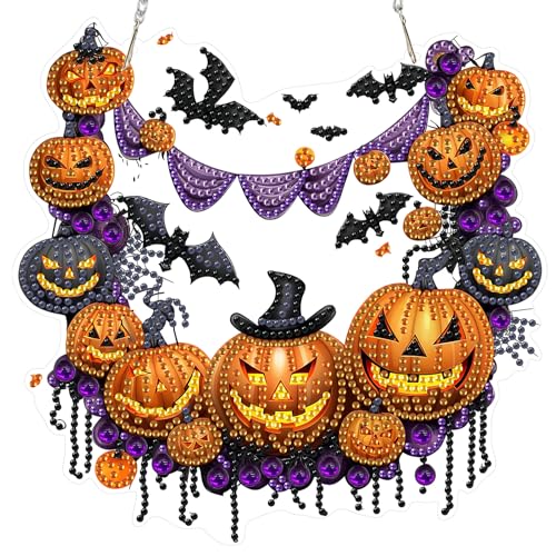 RICUVED 5D Halloween Diamond Painting Anhänger, Kürbis Diamant Painting Anhänger Kits für Kinder Erwachsene,Special Shaped Diamond Painting Anhänger DIY Diamond Art Hängende Ornament Set RICUVED 5D Halloween Diamond Painting Anhänger, Kürbis Diamant Painting Anhänger Kits für Kinder Erwachsene,Special Shaped Diamond Painting Anhänger DIY Diamond Art Hängende Ornament Set von RICUVED