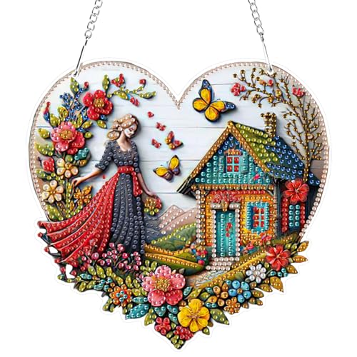 RICUVED 5D Haus Diamond Painting Anhänger, Mädchen Diamant Painting Anhänger Kits für Kinder Erwachsene,Special Shaped Diamond Painting Anhänger DIY Diamond Art Hängende Ornament Set RICUVED 5D Haus Diamond Painting Anhänger, Mädchen Diamant Painting Anhänger Kits für Kinder Erwachsene,Special Shaped Diamond Painting Anhänger DIY Diamond Art Hängende Ornament Set von RICUVED