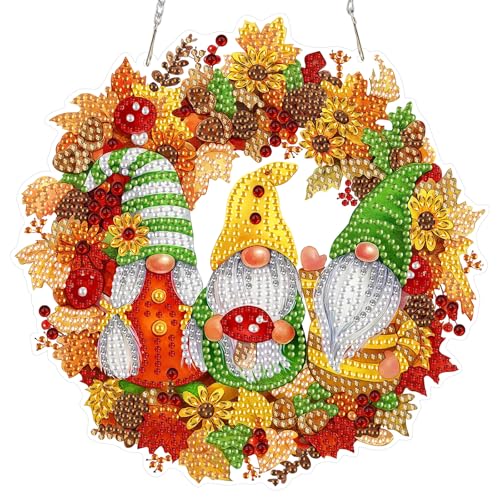 RICUVED 5D Herbst Diamond Painting Anhänger Fensterbilder Beidseitig, Zwerg Diamant Painting Anhänger Kits für Kinder Erwachsene,DIY Special Shaped Diamond Painting Anhänger Hängende Ornament Set RICUVED 5D Herbst Diamond Painting Anhänger Fensterbilder Beidseitig, Zwerg Diamant Painting Anhänger Kits für Kinder Erwachsene,DIY Special Shaped Diamond Painting Anhänger Hängende Ornament Set von RICUVED