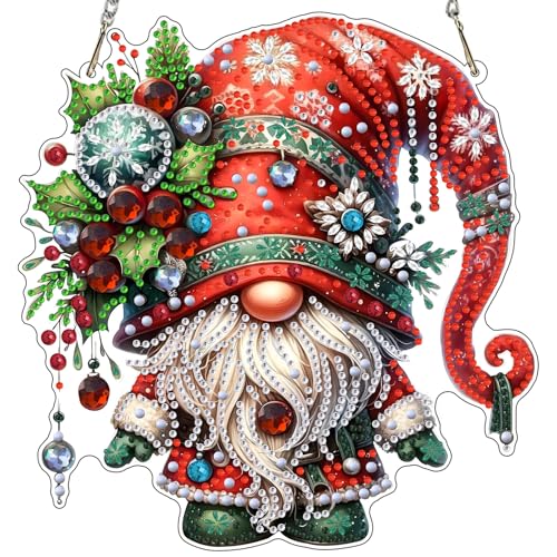 RICUVED 5D Zwerg Diamond Painting Anhänger Fensterbilder Beidseitig, Weihnachten Diamant Painting Anhänger Kits für Kinder Erwachsene,DIY Special Shaped Diamond Painting Anhänger Hängende Ornament Set RICUVED 5D Zwerg Diamond Painting Anhänger Fensterbilder Beidseitig, Weihnachten Diamant Painting Anhänger Kits für Kinder Erwachsene,DIY Special Shaped Diamond Painting Anhänger Hängende Ornament Set von RICUVED