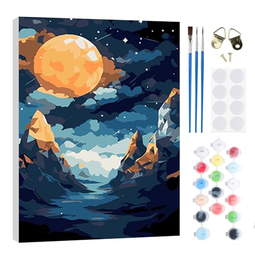RICUVED Berge Malen nach Zahlen Set mit Rahmen –Landschaft DIY Paint by Number Komplettset für Erwachsene, Kinder und Anfänger mit Leinwand und Acrylfarben – Malen nach Zahlen Kit 20x30cm RICUVED Berge Malen nach Zahlen Set mit Rahmen –Landschaft DIY Paint by Number Komplettset für Erwachsene, Kinder und Anfänger mit Leinwand und Acrylfarben – Malen nach Zahlen Kit 20x30cm von RICUVED