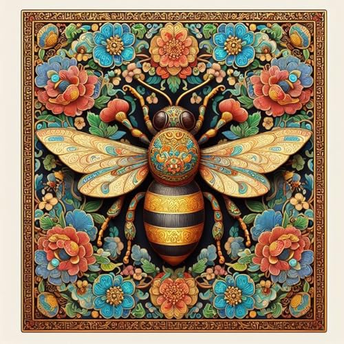 RICUVED Biene Diamond Painting Erwachsene, 5D Tiere Diamant Painting Bilder Erwachsene, DIY Diamond Painting Bilder Diamant Malerei Set für Wanddekoration 30x30cm RICUVED Biene Diamond Painting Erwachsene, 5D Tiere Diamant Painting Bilder Erwachsene, DIY Diamond Painting Bilder Diamant Malerei Set für Wanddekoration 30x30cm von RICUVED