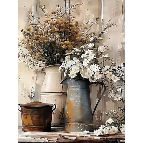 RICUVED Blume Diamond Painting,5D Landschaft Diamant Painting Bilder Erwachsene Diamond Painting Kinder, Full Drill Diamond Art Diamant Malerei Bilder für Home Dekor 30x40cm von RICUVED