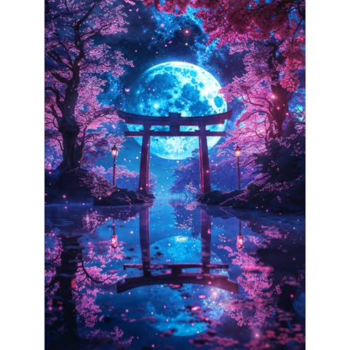 RICUVED Blumen Diamond Painting,5D Diamant Painting Bilder Erwachsene Landschaft Diamond Painting Kinder, Full Drill Diamond Art Diamant Malerei Bilder für Home Dekor 30x40cm von RICUVED