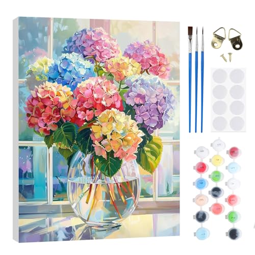 RICUVED Blumen Malen nach Zahlen Set für Erwachsene Kinder mit Holzrahmen -Blumen Vase Digitale Ölmalerei, DIY Kunstkit Mit 3 - Pinseln und Acrylfarbe knitterfreie leinwand Kit Wandkunst 30x40cm RICUVED Blumen Malen nach Zahlen Set für Erwachsene Kinder mit Holzrahmen -Blumen Vase Digitale Ölmalerei, DIY Kunstkit Mit 3 - Pinseln und Acrylfarbe knitterfreie leinwand Kit Wandkunst 30x40cm von RICUVED