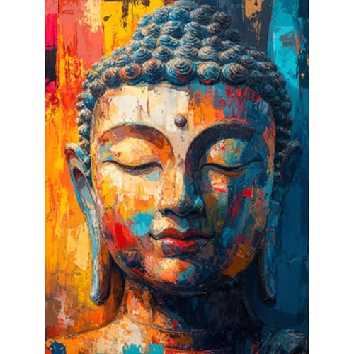 RICUVED Buddha Diamond Painting,5D Diamant Painting Bilder Erwachsene Buddha Diamond Painting Kinder, Full Drill Diamond Art Diamant Malerei Bilder für Home Dekor 30x40cm von RICUVED