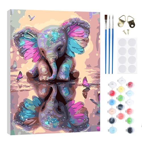 RICUVED Bunter Elefant Malen nach Zahlen Kinder mit Rahmen-Tiere Paint by Numbers für Kind, Cute Ölgemälde Kinder ab 5 6 7 8 9 Jahre für Hause Dekoration Verwendet Werden 20x30cm RICUVED Bunter Elefant Malen nach Zahlen Kinder mit Rahmen-Tiere Paint by Numbers für Kind, Cute Ölgemälde Kinder ab 5 6 7 8 9 Jahre für Hause Dekoration Verwendet Werden 20x30cm von RICUVED
