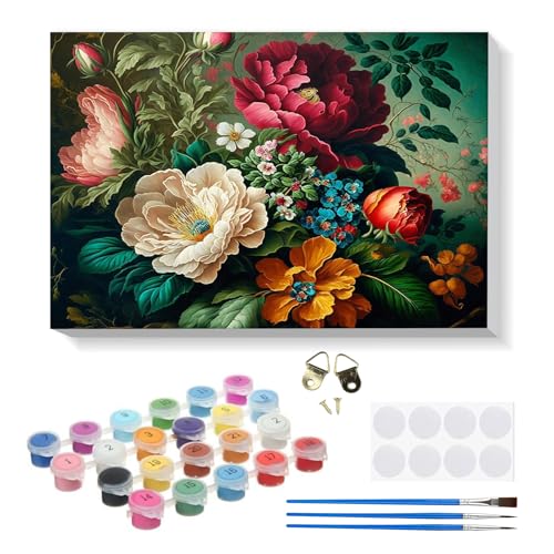 RICUVED DIY Blume Malen nach Zahlen Set für Erwachsene Kinder mit Holzrahmen -Blume Ölgemälde für Anfänger, Paint by Numbers kits, perfekte Geschenkidee und Wanddekoration 30x40cm RICUVED DIY Blume Malen nach Zahlen Set für Erwachsene Kinder mit Holzrahmen -Blume Ölgemälde für Anfänger, Paint by Numbers kits, perfekte Geschenkidee und Wanddekoration 30x40cm von RICUVED