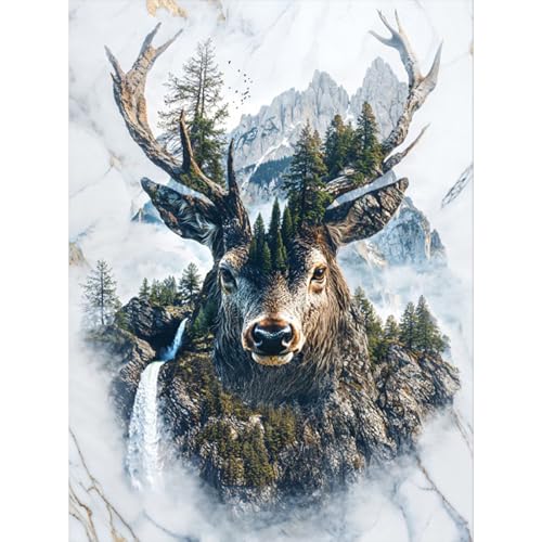 RICUVED Diamond Painting,5D Hirsch Diamant Painting Bilder Erwachsene Tiere Diamond Painting Kinder, Full Drill Diamond Art Diamant Malerei Bilder für Home Dekor 30x40cm RICUVED Diamond Painting,5D Hirsch Diamant Painting Bilder Erwachsene Tiere Diamond Painting Kinder, Full Drill Diamond Art Diamant Malerei Bilder für Home Dekor 30x40cm von RICUVED