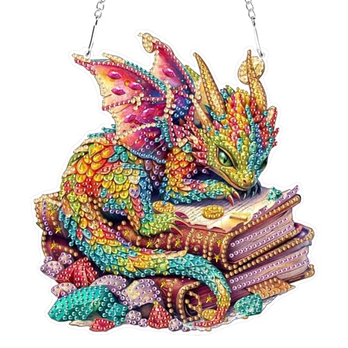 RICUVED Drache Diamond Painting Anhänger Set,Tiere Diamant Painting Bilder Hängende Ornament Kits Erwachsene Special Shaped Diamond Art Anhänger DIY Diamond Painting Windspiel Kranz RICUVED Drache Diamond Painting Anhänger Set,Tiere Diamant Painting Bilder Hängende Ornament Kits Erwachsene Special Shaped Diamond Art Anhänger DIY Diamond Painting Windspiel Kranz von RICUVED