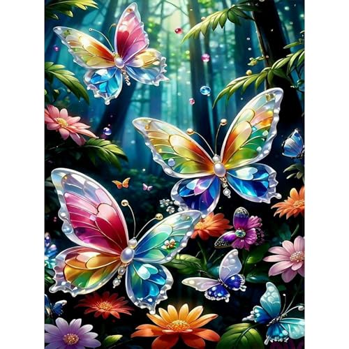 RICUVED Fantasy Diamond Painting,5D Diamant Painting Bilder Erwachsene Schmetterling Diamond Painting Kinder, Full Drill Diamond Art Diamant Malerei Bilder für Home Dekor 30x40cm RICUVED Fantasy Diamond Painting,5D Diamant Painting Bilder Erwachsene Schmetterling Diamond Painting Kinder, Full Drill Diamond Art Diamant Malerei Bilder für Home Dekor 30x40cm von RICUVED