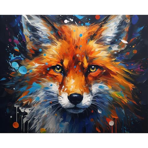 RICUVED Fuchs Malen nach Zahlen Erwachsene -Tiere Malen nach Zahlen 40x50cm Leinwand Set ohne Rahmen, inkl. Acrylfarben, 3 Pinsel Metallhaken - DIY Ölgemälde für Anfänger Erwachsene RICUVED Fuchs Malen nach Zahlen Erwachsene -Tiere Malen nach Zahlen 40x50cm Leinwand Set ohne Rahmen, inkl. Acrylfarben, 3 Pinsel Metallhaken - DIY Ölgemälde für Anfänger Erwachsene von RICUVED
