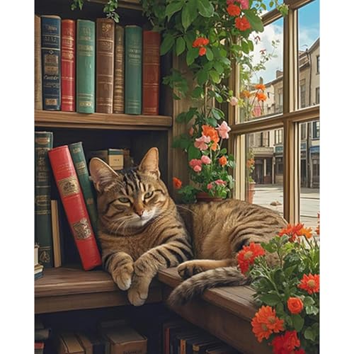 RICUVED Katze Malen nach Zahlen Set für Erwachsene Anfänger - Blume Malen nach Zahlen 40x50cm Leinwand ohne Rahmen, inkl. Pinsel, Acrylfarben Aufhänger - DIY Kunst zum Entspannen RICUVED Katze Malen nach Zahlen Set für Erwachsene Anfänger - Blume Malen nach Zahlen 40x50cm Leinwand ohne Rahmen, inkl. Pinsel, Acrylfarben Aufhänger - DIY Kunst zum Entspannen von RICUVED